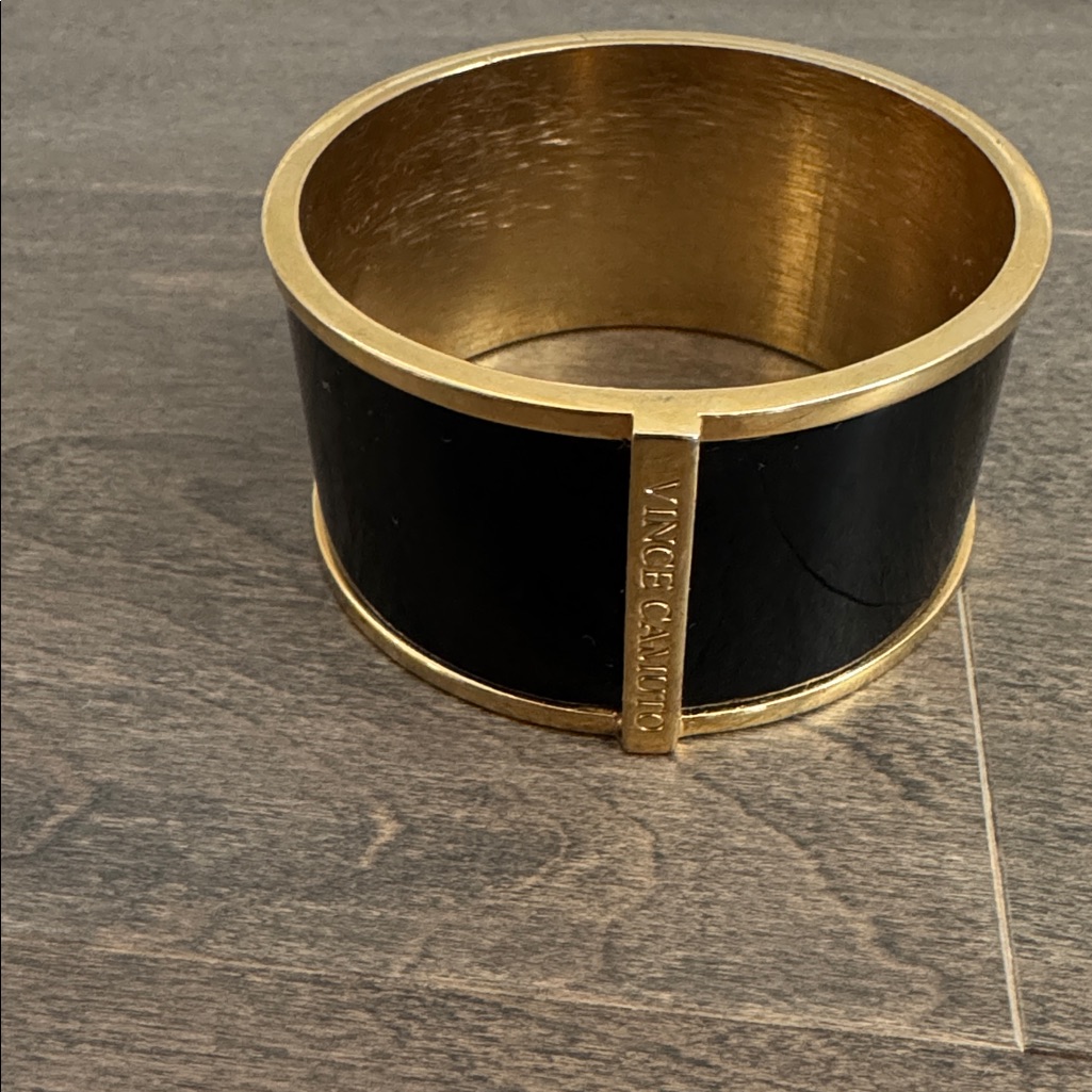 Vince Camuto Black And Gold Wide Bangle 25$